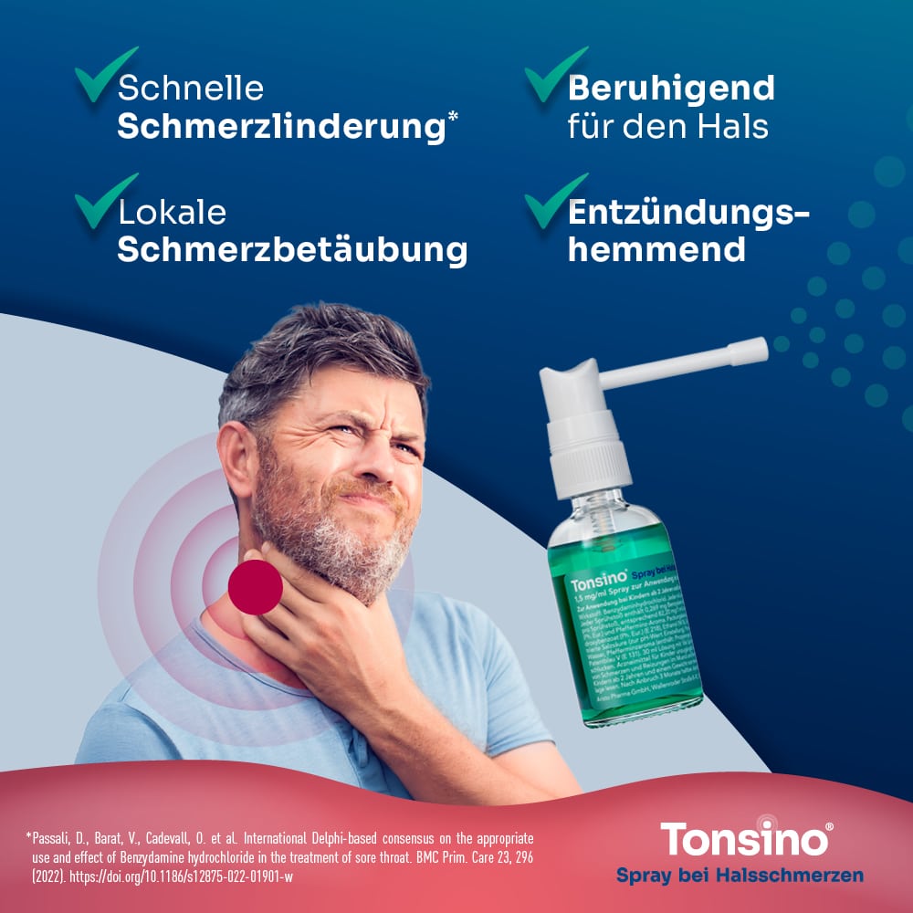 Tonsino Spray bei Halsschmerzen 30 ml Spray