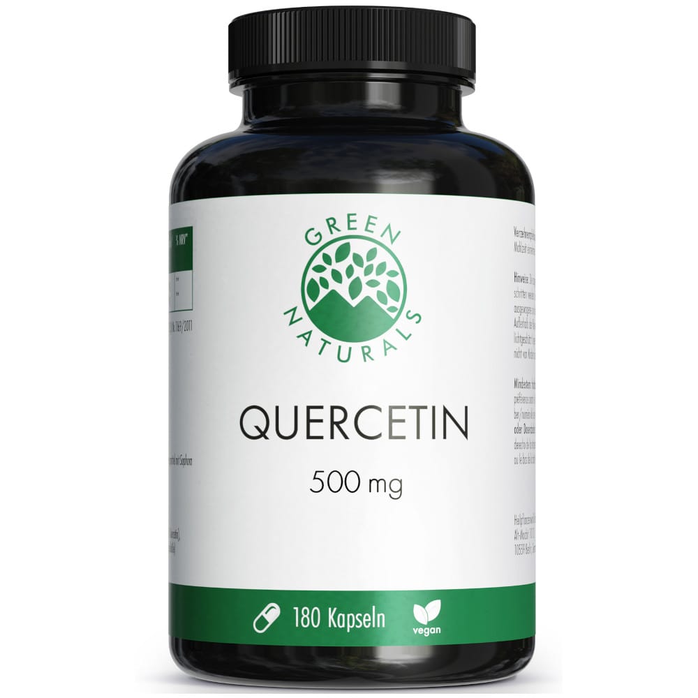 GREEN NATURALS Quercetin 500 mg hochdosiert vegan 180 St Kapseln