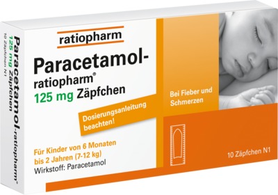 Paracetamol-ratiopharm 125mg 10 St Säuglings-Suppositorien