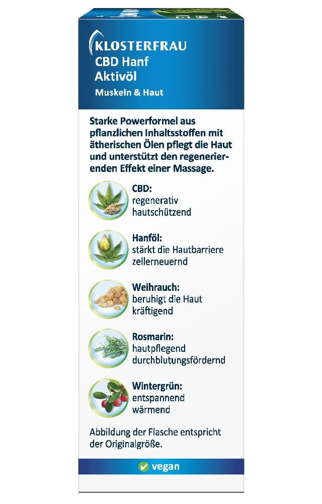 KLOSTERFRAU CBD Hanf Aktivöl Muskeln & Gelenke 50 ml Öl