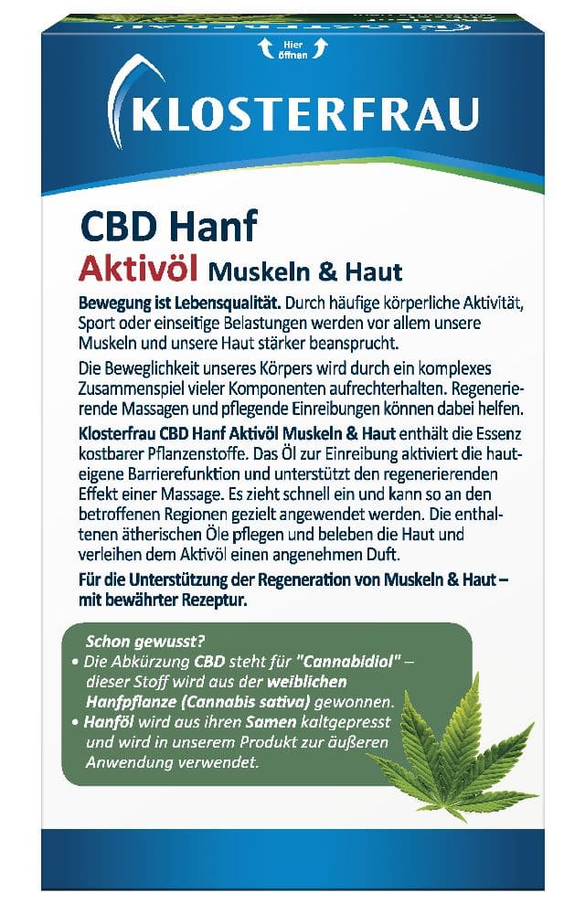 KLOSTERFRAU CBD Hanf Aktivöl Muskeln & Gelenke 50 ml Öl