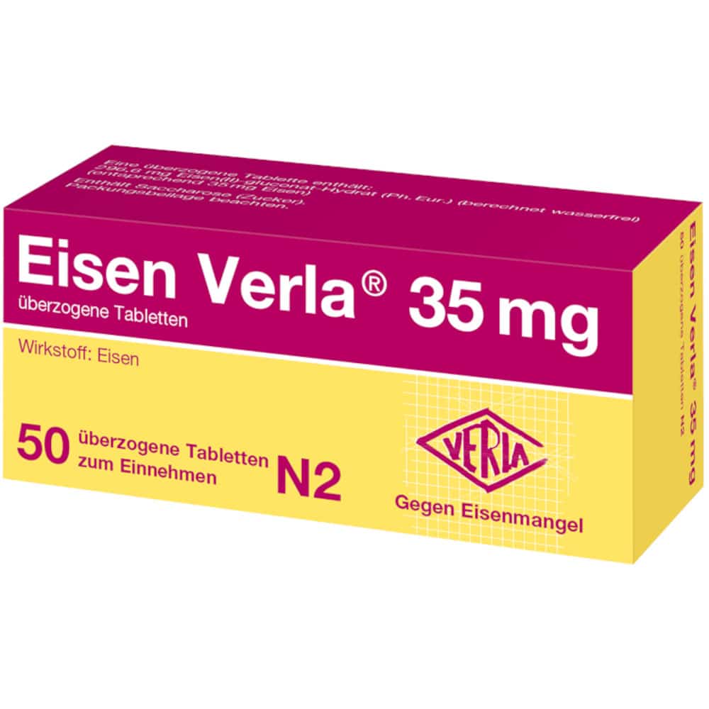 Eisen Verla 35mg 50 St Überzogene Tabletten
