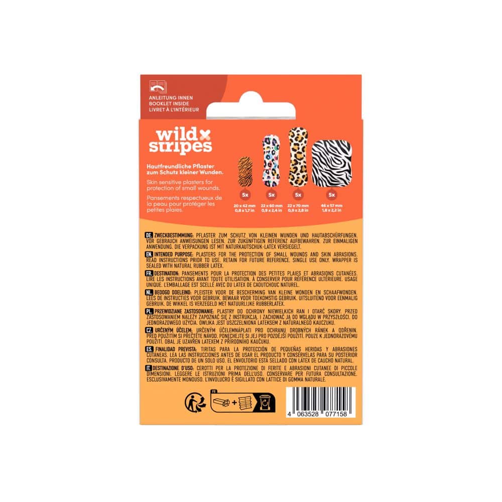 wild Stripes KIDS SENSITIVE 20 St Pflaster