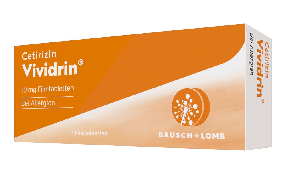 Cetirzin Vividrin - Schnell wirksame Allergietabletten 7 St Filmtabletten
