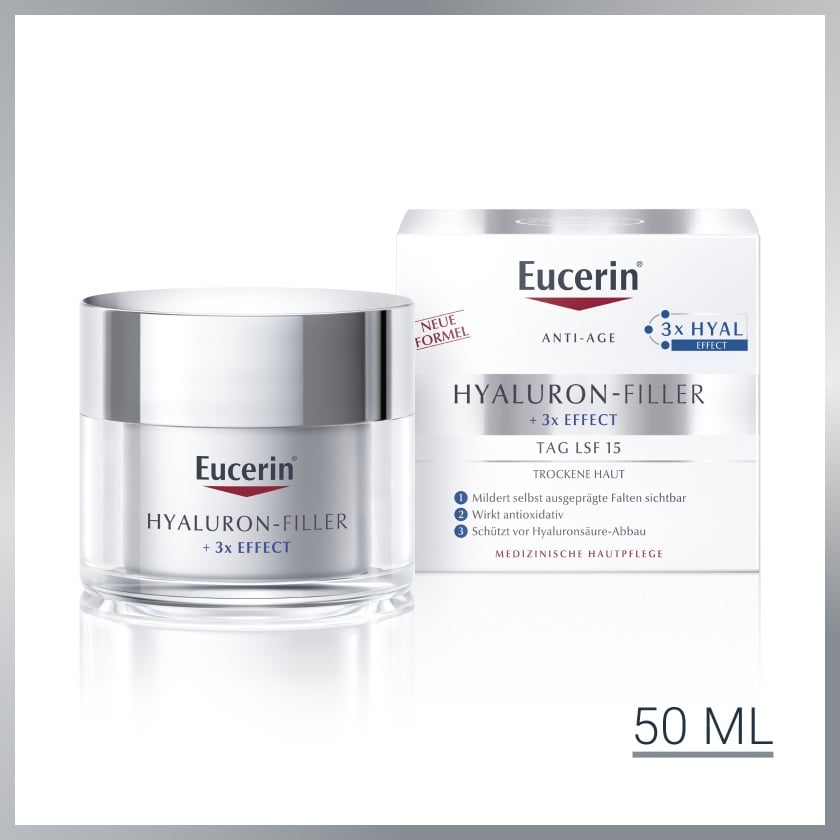 Eucerin HYALURON FILLER + 3x EFFECT Tagespflege LSF 15  50 ml Tagescreme