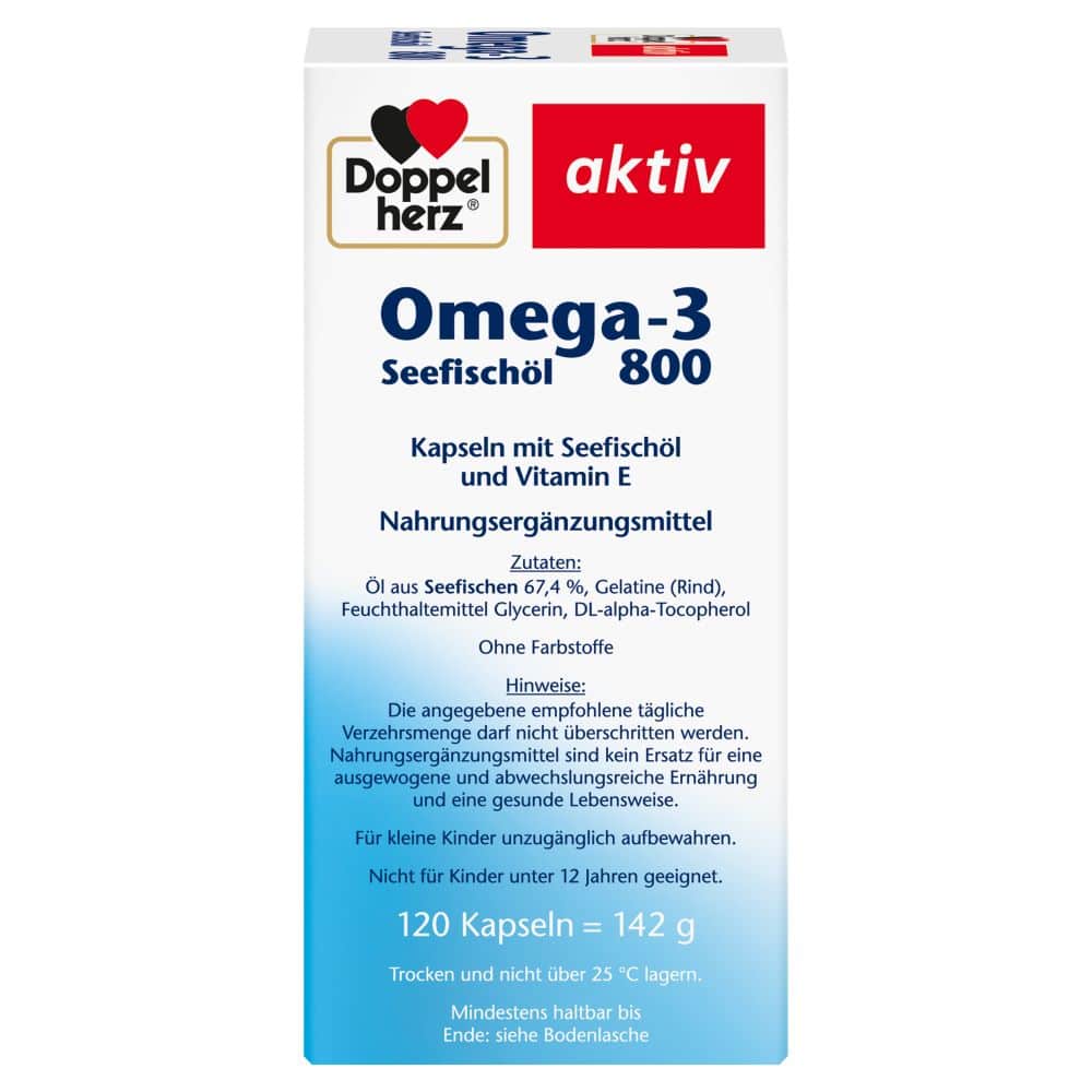 Doppelherz aktiv Omega-3 800 Seefischöl 120 St Kapseln
