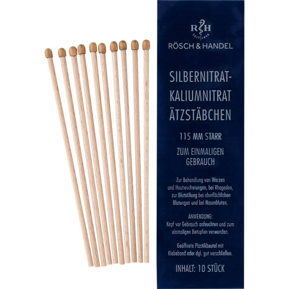 SILBERNITRAT-Kaliumnitr.Ätzstäb.Ätzstift 115mm st. 10 St Stäbchen