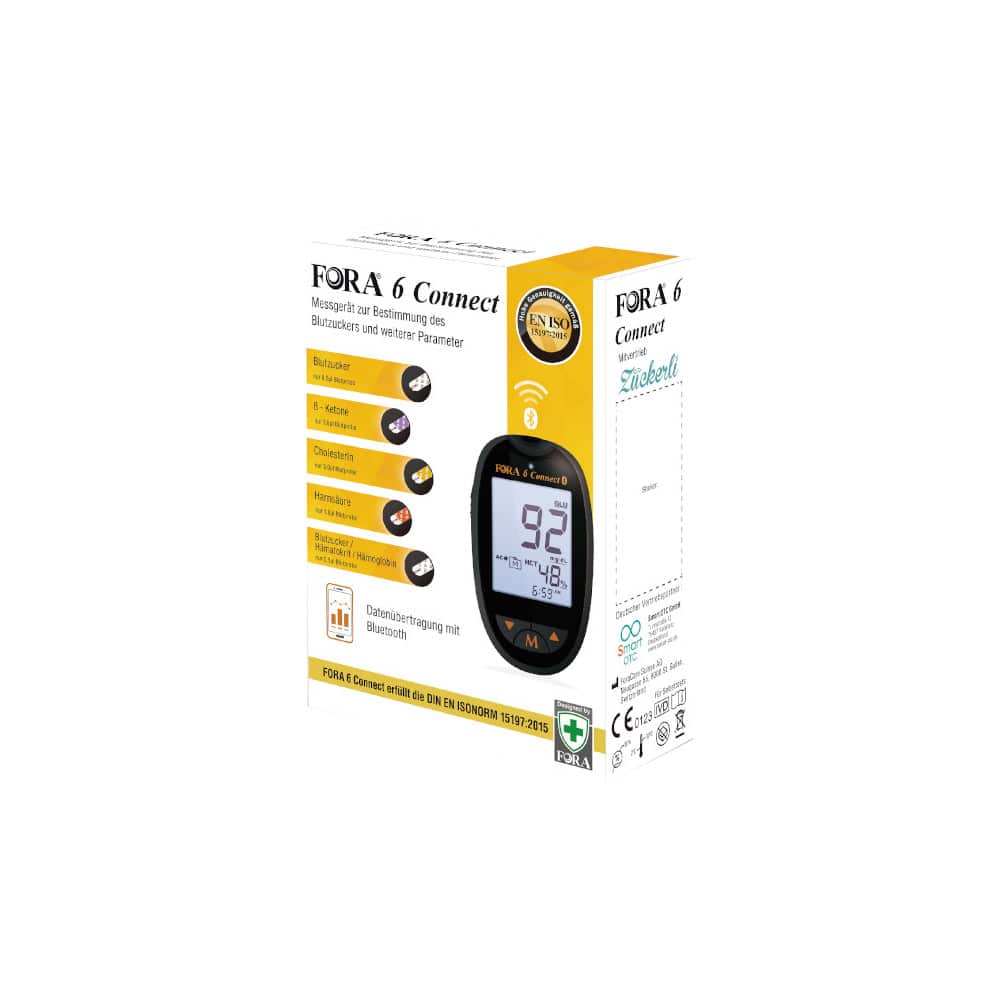 FORA 6 connect Blutzuckermessgerät mg/dl 1 St Kombipackung