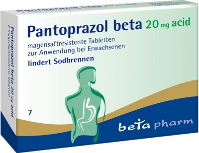 Pantoprazol beta 20mg acid 7 St Tabletten magensaftresistent