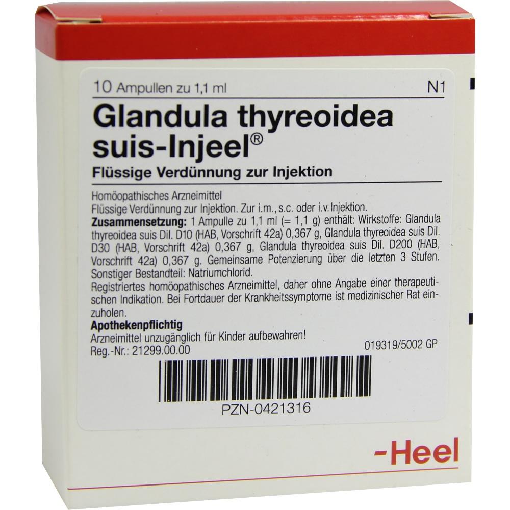 GLANDULA THYREOIDEA suis Injeel Ampullen 10 St Ampullen