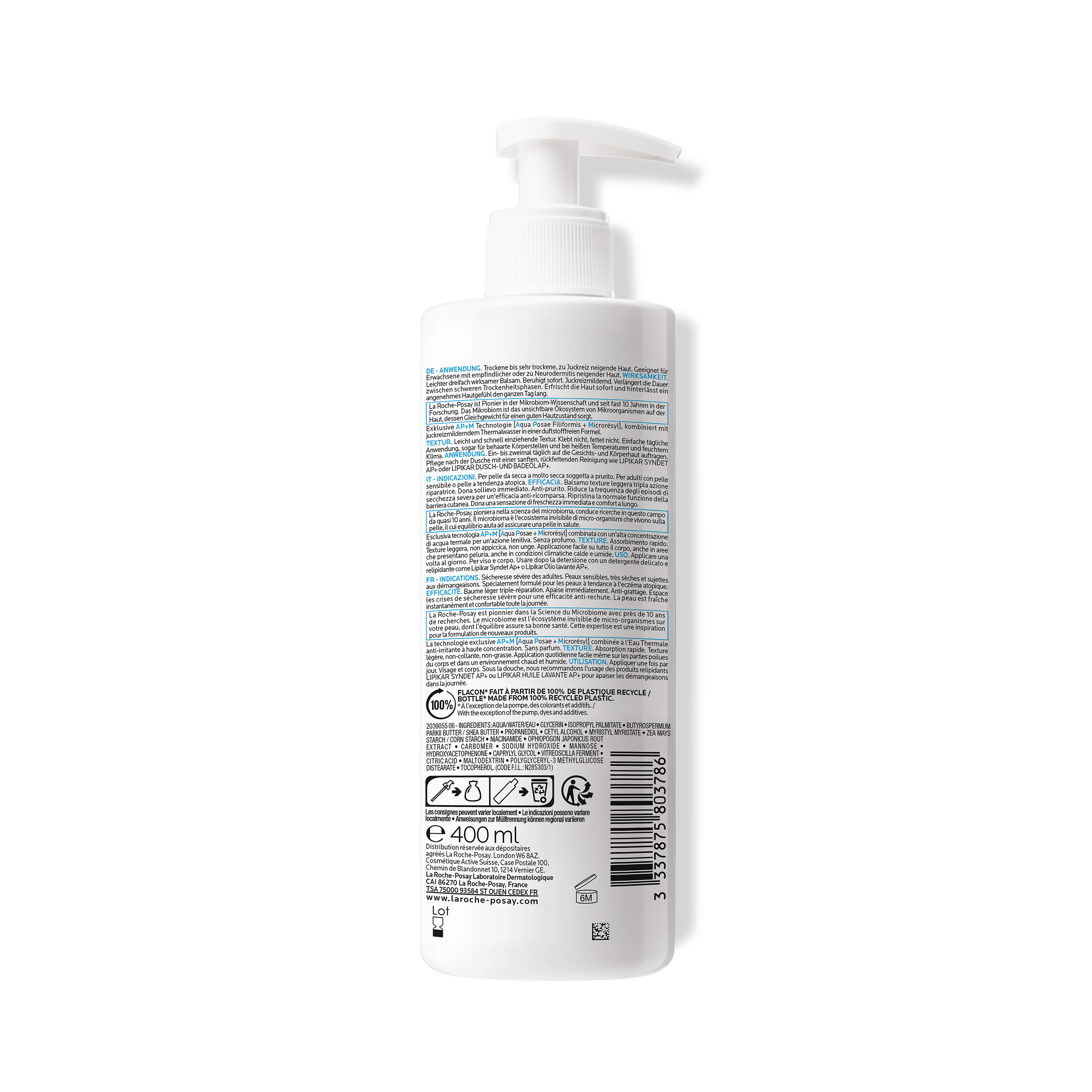 LA ROCHE-POSAY LIPIKAR BAUME LIGHT AP+M 400 ml Lotion