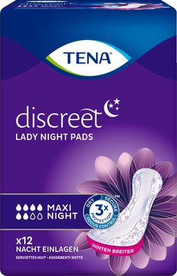 TENA Lady Discreet Maxi Night Inkontinenz Einlagen 12 St