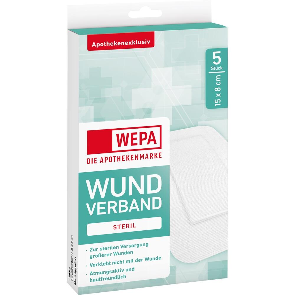WEPA WUNDVERBAND STERIL 15x8 cm 5 St Pflaster