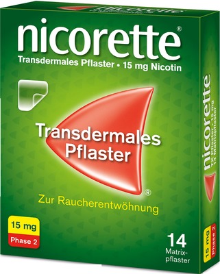nicorette Nikotinpflaster mit 15 mg Nikotin zur Raucherentwöhnung