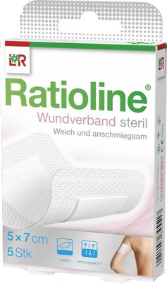Ratioline Wundverband 7x5 Cm Steril 5 St Verband