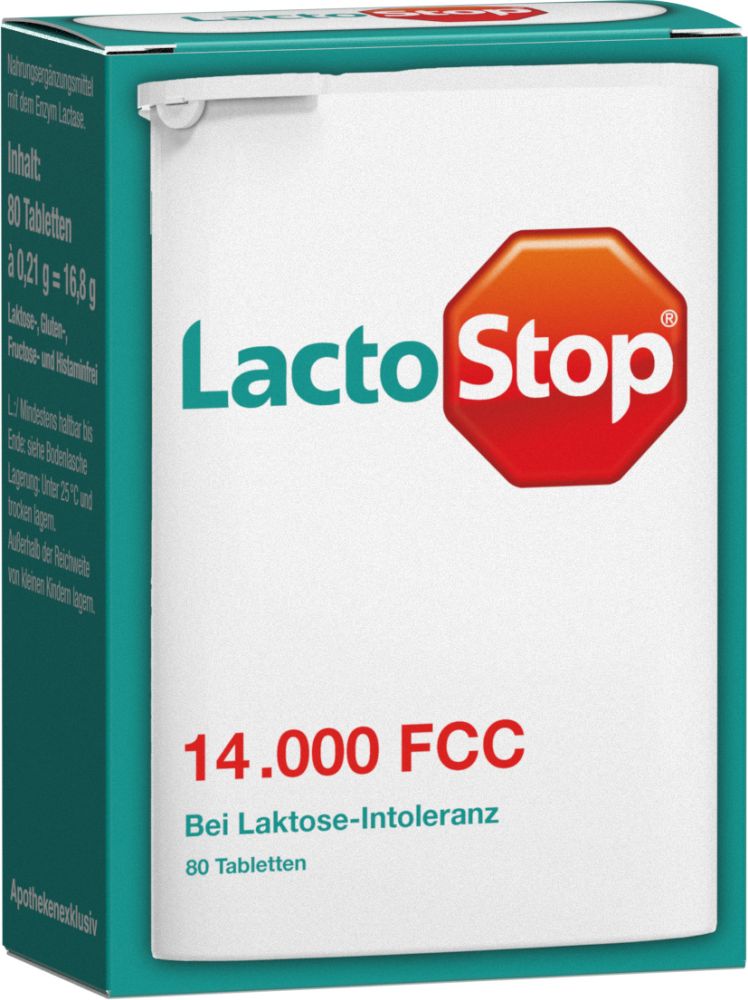 LactoStop 14000 FCC Tabletten Spender 80 St Tabletten