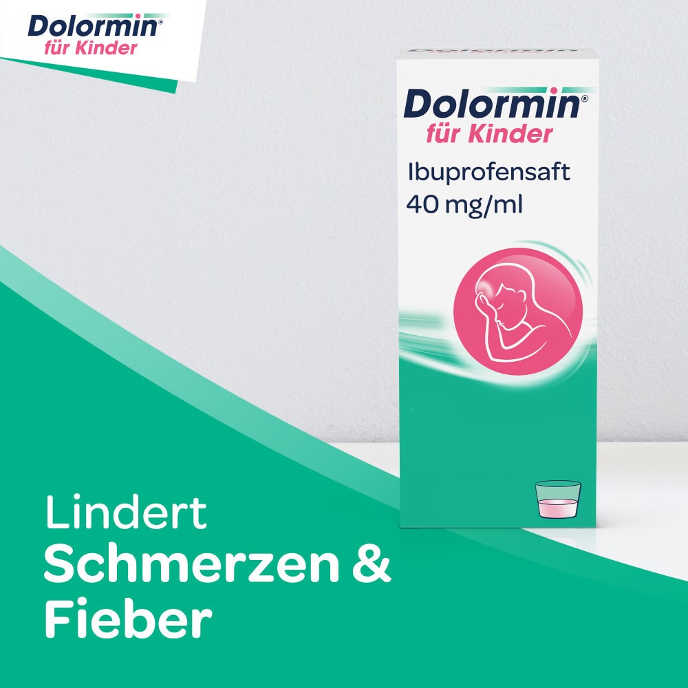 Dolormin Ibuprofensaft, 40 mg/ml für Kinder bei Schmerzen & Fieber