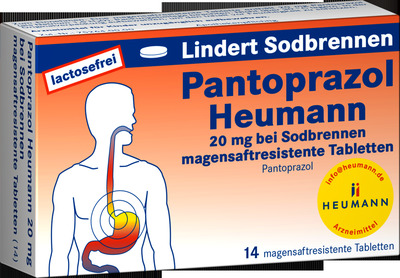 Pantoprazol HEUMANN 20mg bei Sodbrennen 14 St Tabletten magensaftresistent