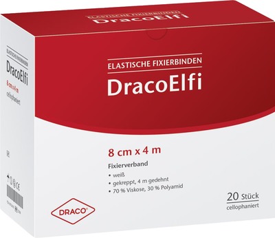 DRACOELFI elast.Fixierbinde 8 cmx4 m gekreppt 20 St Binden