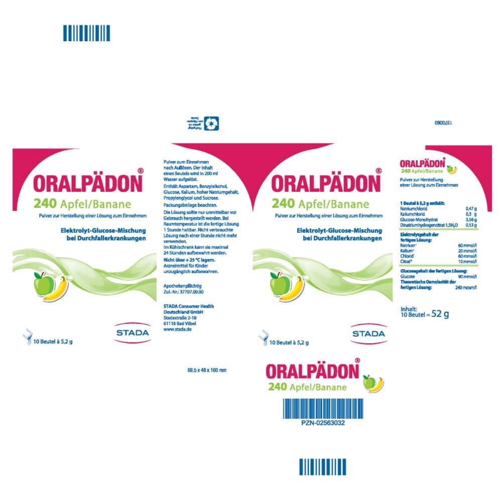 ORALPÄDON 240 Apfel/Banane 10 St Pulver
