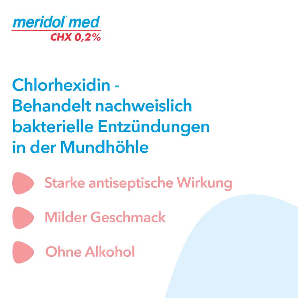 Meridol med CHX 0,2% Lösung zur Anwendung in der Mundhöhle 300 ml Lösung