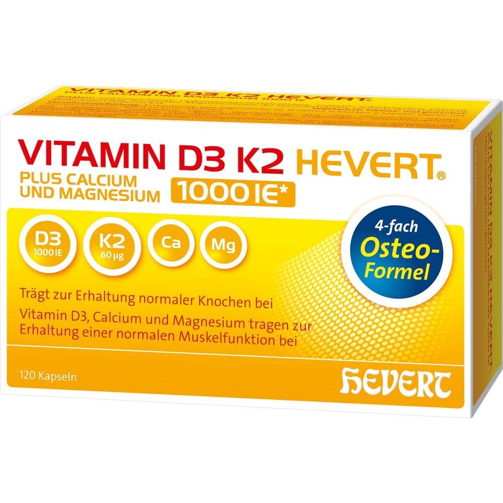 VITAMIN D3 K2 HEVERT 1000 IE 120 St Kapseln
