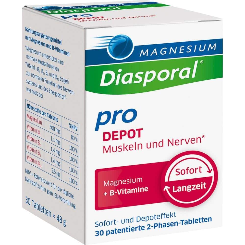 MAGNESIUM Diasporal pro DEPOT Muskeln + Nerven  30 St Tabletten