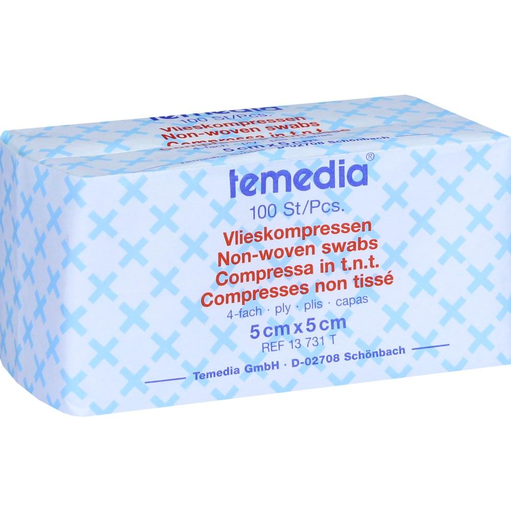 VLIESKOMPRESSEN 5x5 cm unsteril 4fach 100 St Kompressen