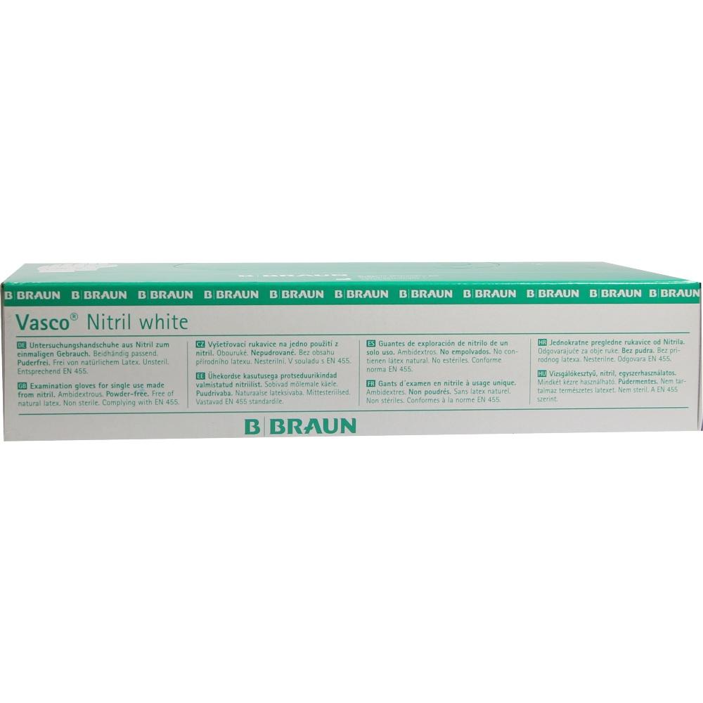 VASCO Nitril white Untersuchungshandschuhe Gr.L 100 St Handschuhe