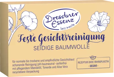 Dresdner Essenz Feste Gesichtsreinigung SEIDE BAUMWOLLE 65 g Seife