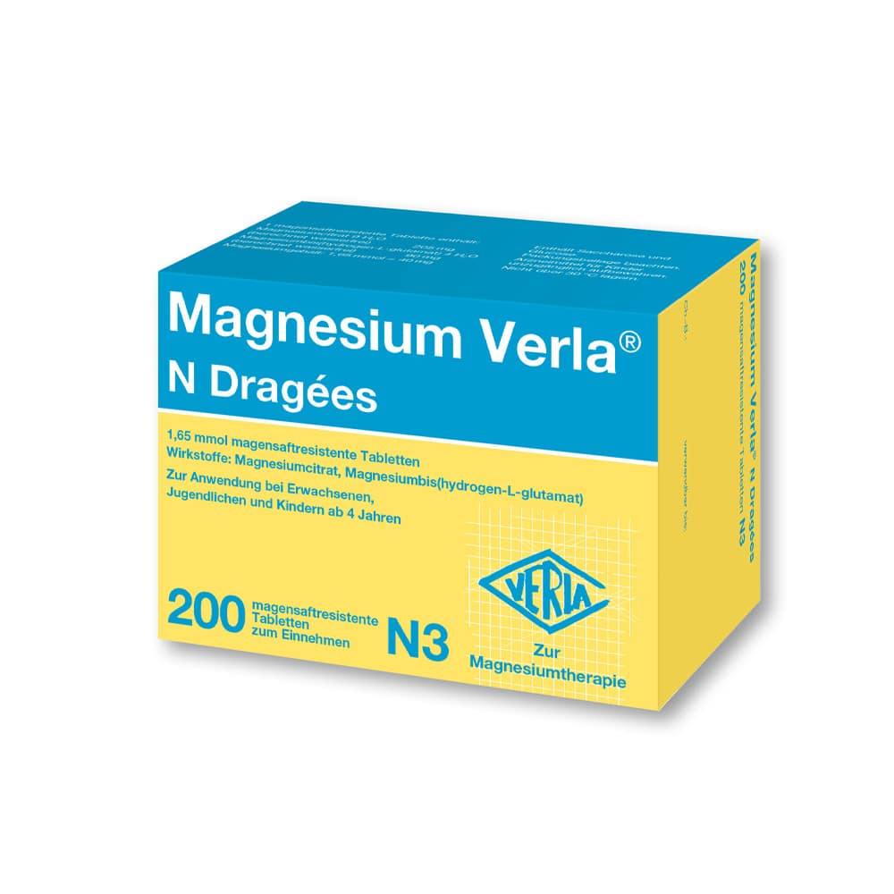 Magnesium Verla N Dragées 200 St Tabletten magensaftresistent