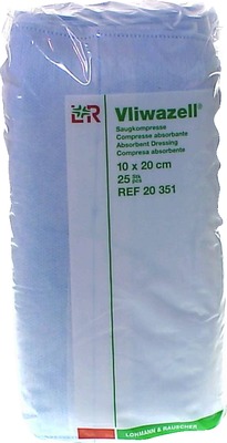 VLIWAZELL Saugkompressen 10x20 cm unsteril 25 St Kompressen