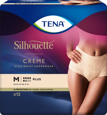 TENA Silhouette CRÈME PLUS M Taillenhohe Pants 4X12 St