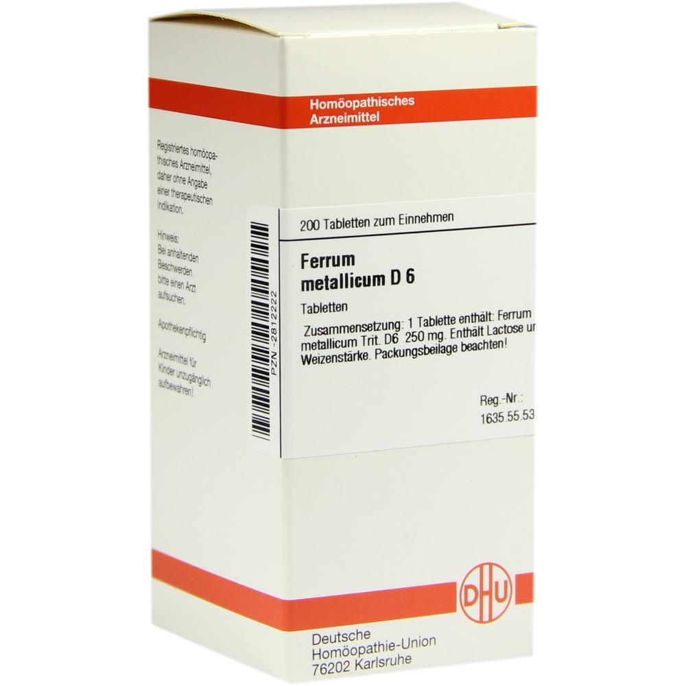 FERRUM METALLICUM D 6 Tabletten 200 St Tabletten