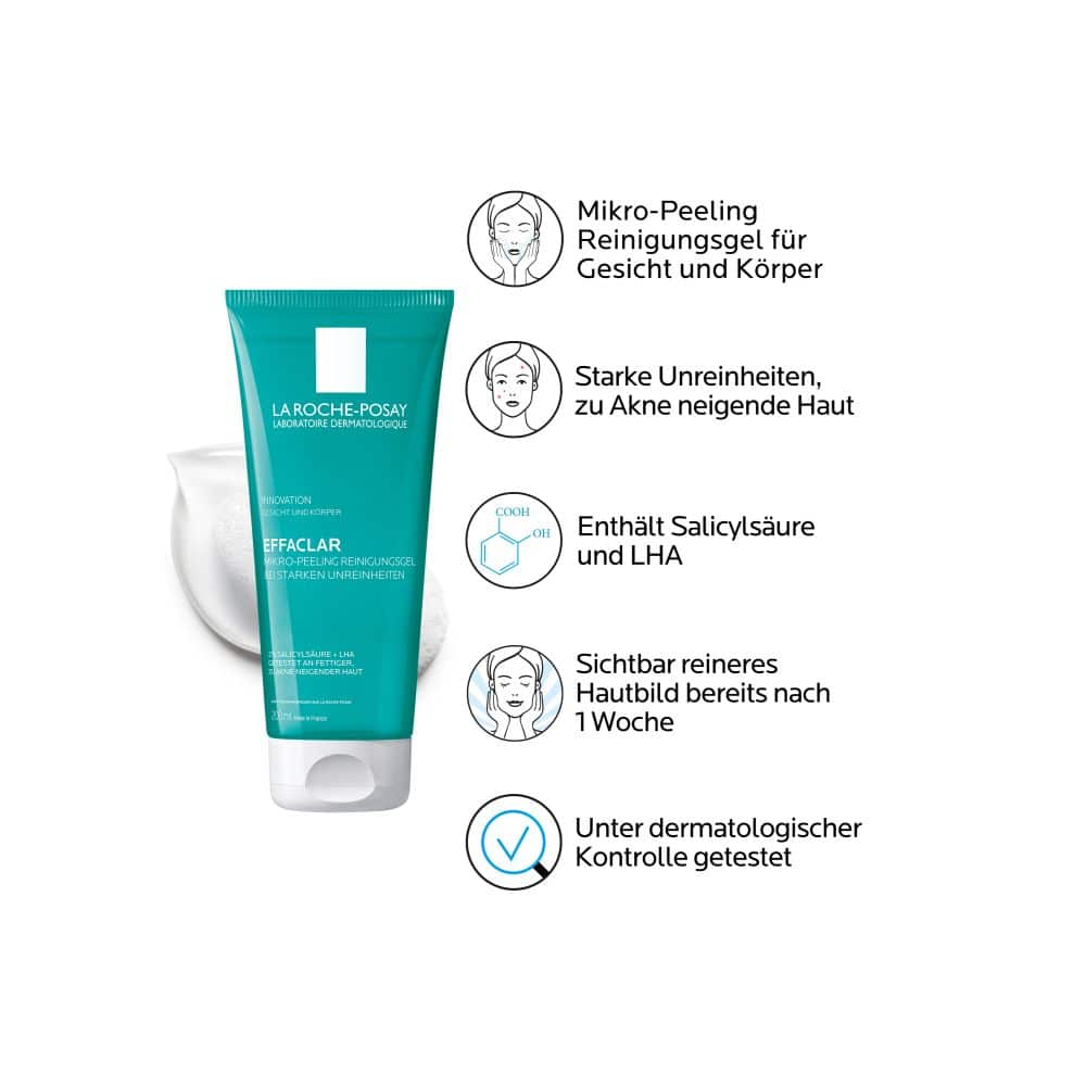LA ROCHE-POSAY Effaclar Mikro-Peeling Reinigungsgel  200 ml Gel