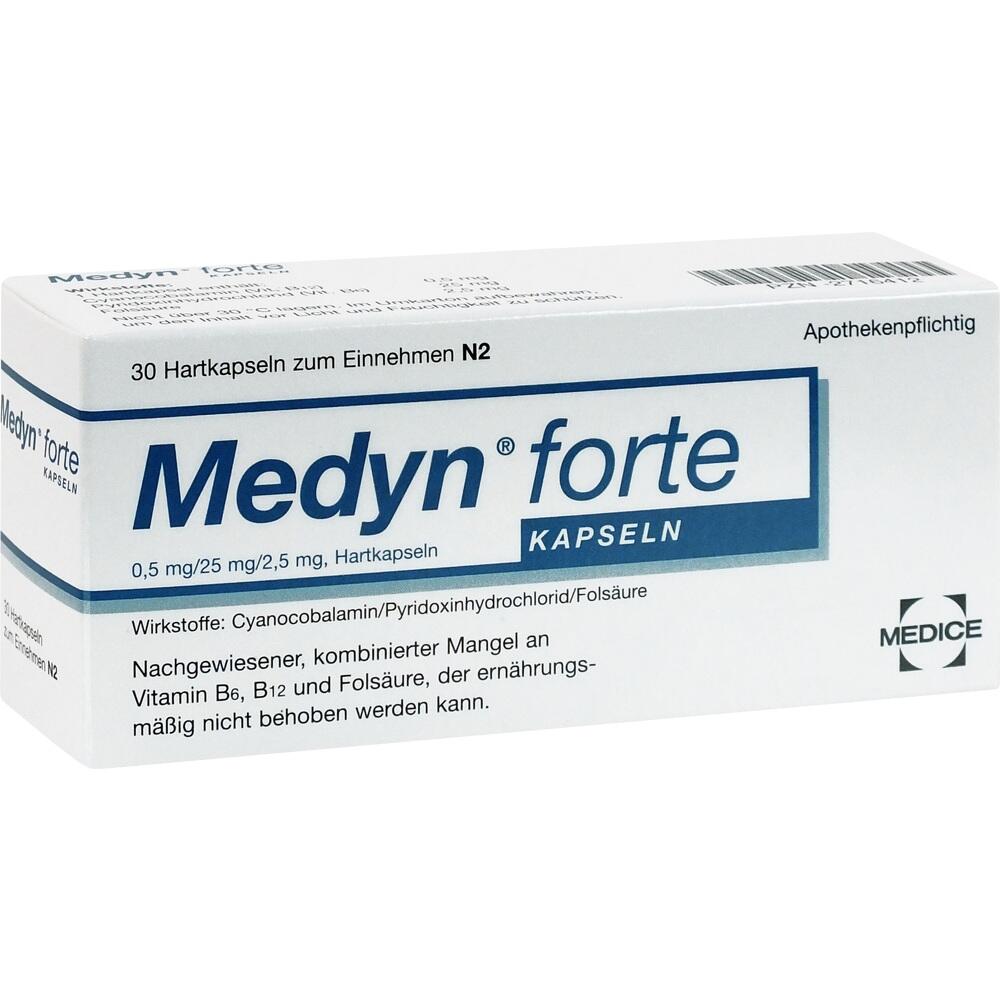 Medyn forte 30 bei Erschöpfung durch Vitamin-Mangel 30 St Hartkapseln