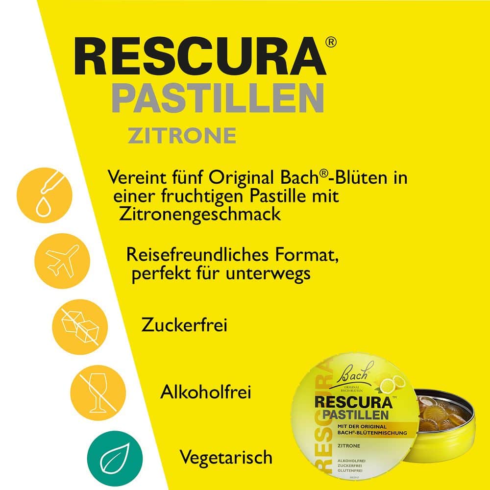 Bachblüten RESCURA Pastillen, Zitrone 50 g Pastillen