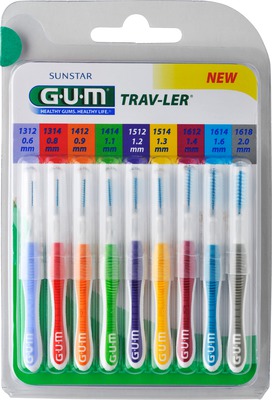 GUM TRAV-LER Sortiment Interdentalbürsten 9 St Zahnbürste