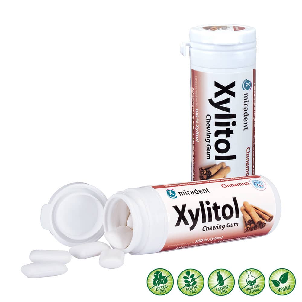 miradent Xylitol Chewing Gum Zimt 30 St Kaugummi