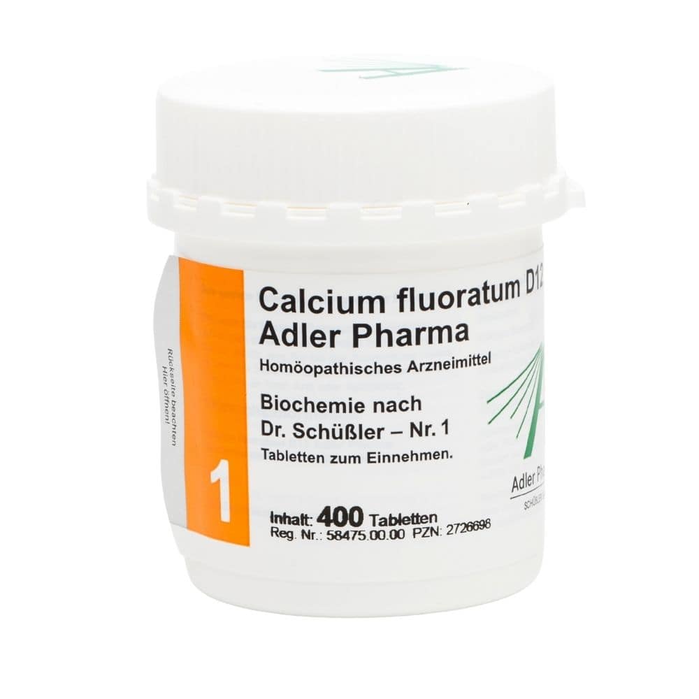Calcium fluoratum D12 T Adler Pharma Biochemie nach Dr. Schüßler Nr.1, Tablette 400 St Tabletten