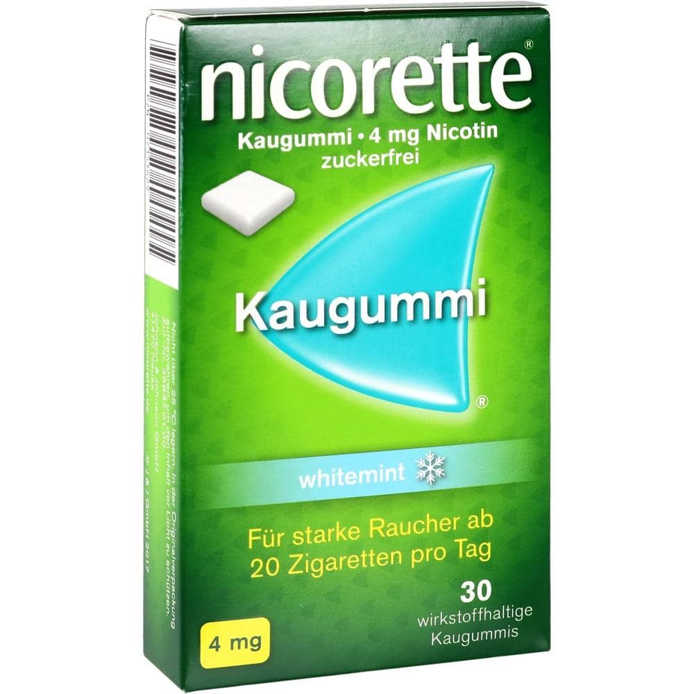 nicorette 4 mg Nikotinkaugummi whitemint für Raucher zum Aufhören