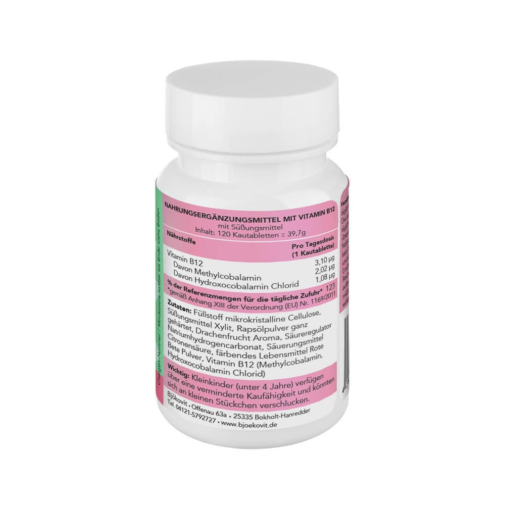 Vitamin B12 Kinder zuckerfrei 120 St Kautabletten