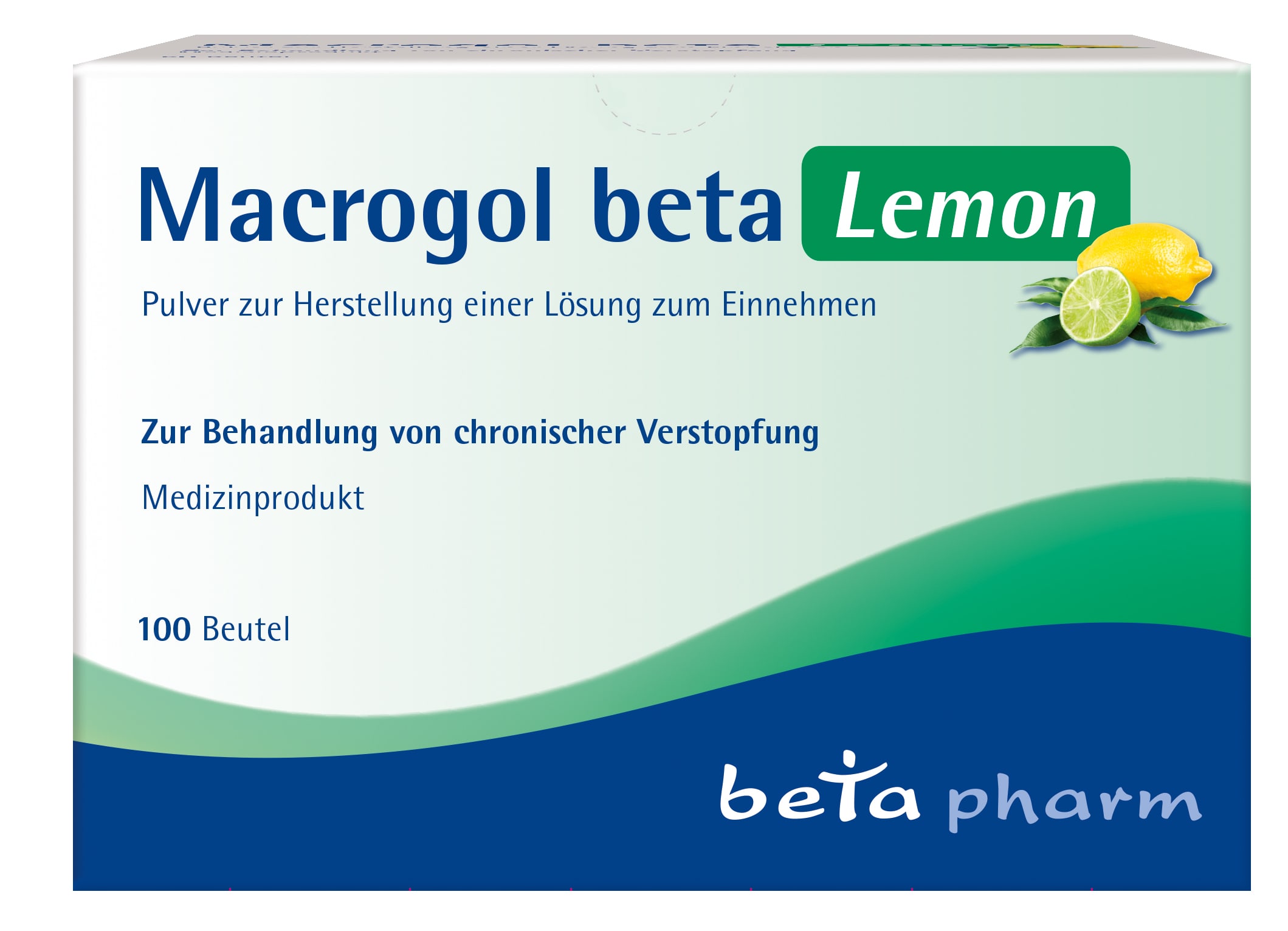 Macrogol beta Lemon 100 St Pulver zur Herstellung einer Lösung zum Einnehmen
