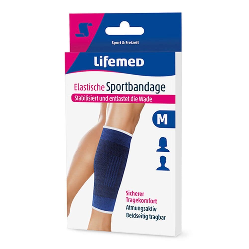 LifemeD Elastische Sportbandage Waden XL 1 St Bandage