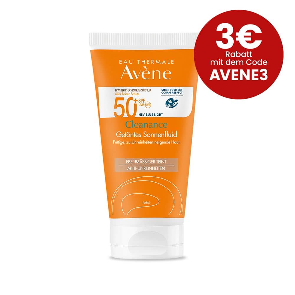 Avène Cleanance Getöntes Sonnenfluid SPF 50+ + 3 € sparen* 50 ml Emulsion