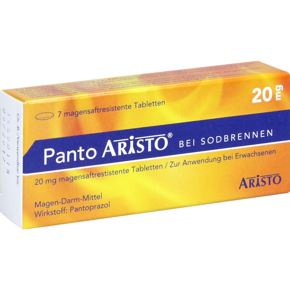 Panto Aristo bei Sodbrennen 20mg 7 St Tabletten magensaftresistent