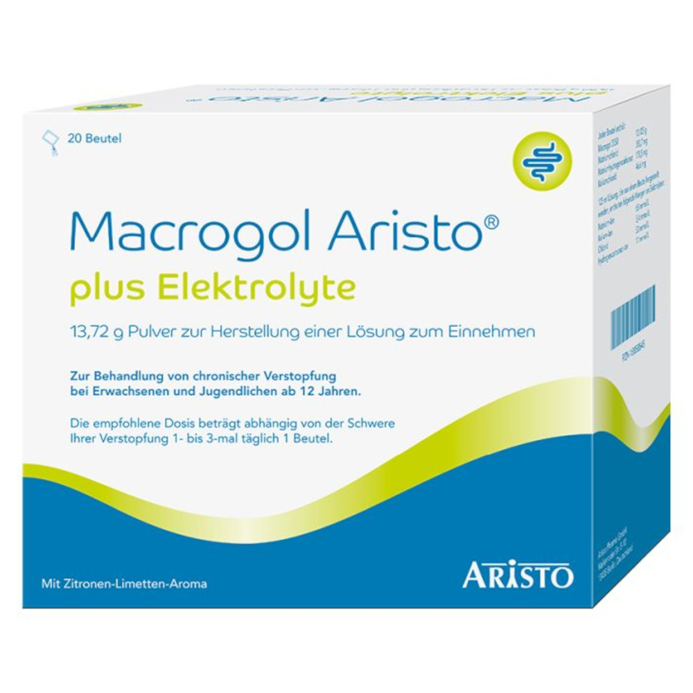Macrogol Aristo plus Elektrolyte 20 St Pulver zur Herstellung einer Lösung zum Einnehmen
