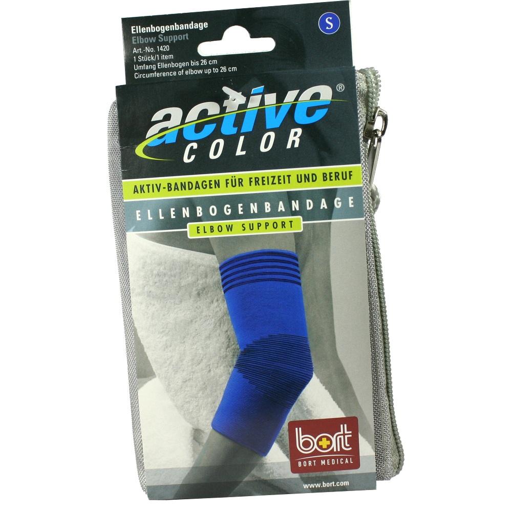 BORT ActiveColor Ellenbogenbandage small blau 1 St Bandage