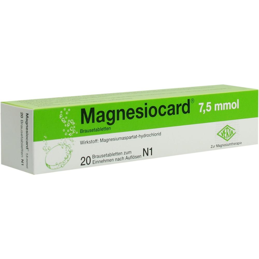 MAGNESIOCARD 7,5 mmol Brausetabletten 20 St Brausetabletten