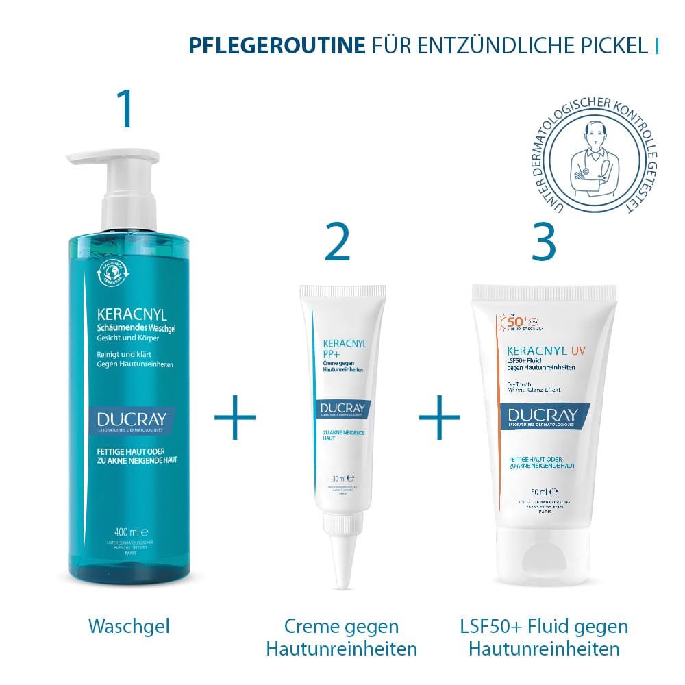 DUCRAY KERACNYL Schäumendes Waschgel 400 ml Gel